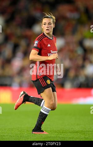 Leigh, Regno Unito. 6 ottobre 2023. Ella Toone del Manchester United Women durante il Barclays fa Women's Super League match al Leigh Sports Village, Leigh. Il credito fotografico dovrebbe leggere: Ben Roberts/Sportimage Credit: Sportimage Ltd/Alamy Live News Foto Stock