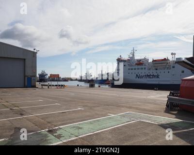 ABERDEEN, Regno Unito - 14 SETTEMBRE 2023: Aberdeen Harbour Foto Stock