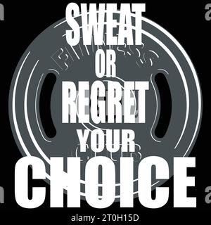 Sudate o rimpiangete la vostra scelta per motivi di allenamento Illustrazione Vettoriale