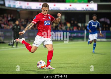 Silkeborg, Danimarca. 6 ottobre 2023. Oliver Sonne (5) di Silkeborg SE visto durante il 3F Superliga match tra Silkeborg IF e Lyngby BK al Jysk Park di Silkeborg. (Foto: Gonzales Photo/Alamy Live News Foto Stock