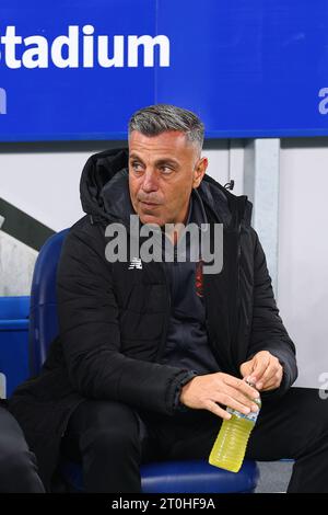 7 ottobre 2023; Allianz Stadium, Sydney, NSW, Australia: Australia Cup Final Football, Sydney FC contro Brisbane Roar; Ross Aloisi allenatore del Brisbane Roar Foto Stock