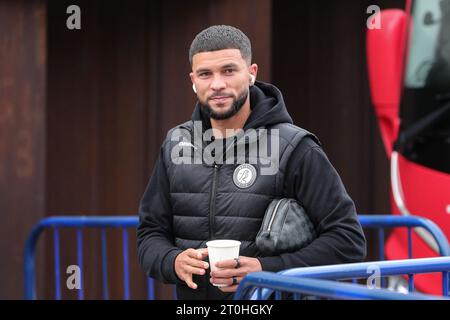 Leeds, Regno Unito. 7 ottobre 2023. Nahki Wells #21 di Bristol City arriva all'Elland Road Stadium davanti alla partita del campionato Sky Bet Leeds United vs Bristol City a Elland Road, Leeds, Regno Unito, 7 ottobre 2023 (foto di James Heaton/News Images) a Leeds, Regno Unito il 10/7/2023. (Foto di James Heaton/News Images/Sipa USA) credito: SIPA USA/Alamy Live News Foto Stock