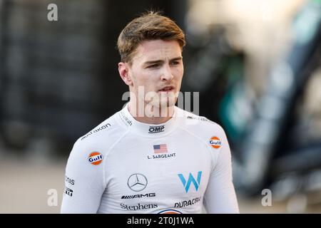 Qatar, Qatar. 7 ottobre 2023. SARGEANT Logan (usa), Williams Racing FW45, ritratto durante il Gran Premio di Formula 1 Qatar 2023, 17° round del Campionato Mondiale di Formula 1 2023 dal 6 all'8 ottobre 2023 sul Lusail International Circuit, a Doha, Qatar - foto Xavi Bonilla/DPPI Credit: DPPI Media/Alamy Live News Foto Stock