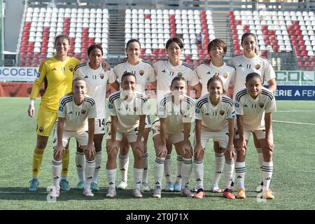 La formazione di Roma in serie A femminile tra Pomigliano CF vs AS Roma allo Stadio Amerigo Liguori Foto Stock