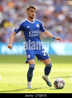 Yunus Akgun di Leicester City durante la partita per il campionato Sky Bet al King Power Stadium di Leicester. Data immagine: Sabato 7 ottobre 2023. Foto Stock