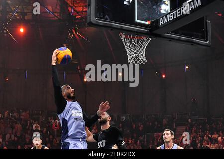 Amsterdam, Paesi Bassi. 6 ottobre 2023. Durante il 3x3 World Tour Amsterdam Masters 2023 match tra UB e Partizan a Gashouder il 6 ottobre 2023 ad Amsterdam, Paesi Bassi credito: Orange Pics BV/Alamy Live News Foto Stock