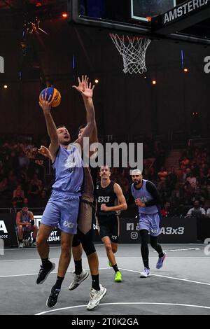 Amsterdam, Paesi Bassi. 6 ottobre 2023. Durante il 3x3 World Tour Amsterdam Masters 2023 match tra UB e Partizan a Gashouder il 6 ottobre 2023 ad Amsterdam, Paesi Bassi credito: Orange Pics BV/Alamy Live News Foto Stock