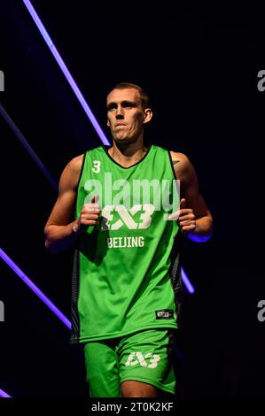 Amsterdam, Paesi Bassi. 6 ottobre 2023. Durante il 3x3 World Tour Amsterdam Masters 2023 match tra . e . A Gashouder il 6 ottobre 2023 ad Amsterdam, Paesi Bassi Credit: Orange Pics BV/Alamy Live News Foto Stock