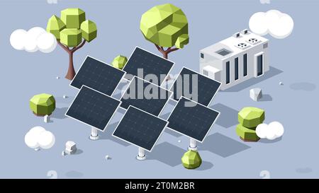 Concetto di vettore di energia solare Illustrazione Vettoriale