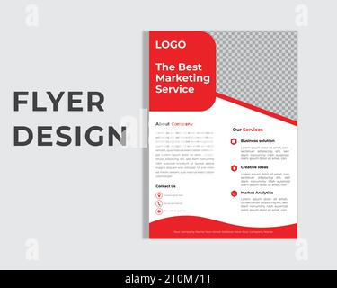 Design moderno di volantini di marketing creativo Illustrazione Vettoriale