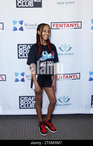 7 ottobre 2023, CALABASAS, CALIFORNIA, USA: attendsÂ l'evento benefico Fight Fentanyl al Craft Boxing Club, di proprietà di George Forman III, a Calabasas, California il 7 ottobre 2023. (Immagine di credito: © Clutch Pockets Wambli/ZUMA Press Wire) SOLO PER USO EDITORIALE! Non per USO commerciale! Foto Stock