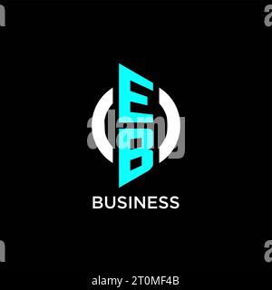 Idee per il design del logo EB Circle monogram Illustrazione Vettoriale