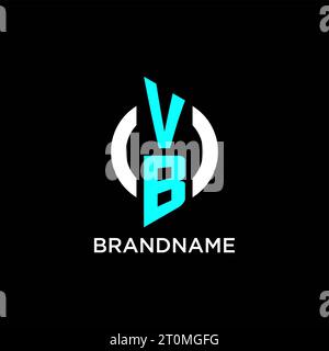 Idee per il design del logo con monogramma VB Circle Illustrazione Vettoriale