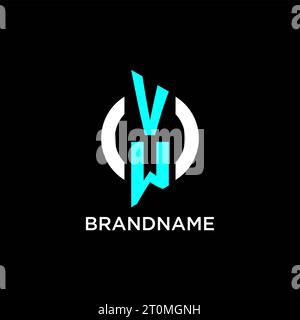 Idee per il design del logo VW Circle Illustrazione Vettoriale
