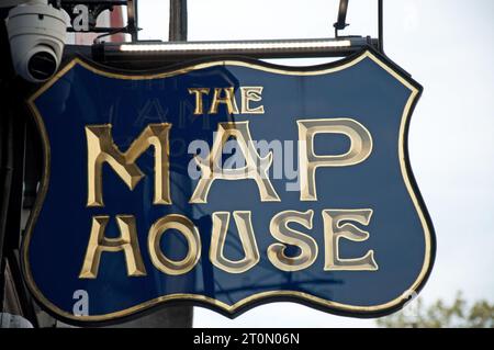 The Map House, Beauchamp Place, Knightsbridge, Londra, Regno Unito - Famous Shop for Maps and Prints, Beauchamp Place, Knightsbridge, Londra, Regno Unito Foto Stock