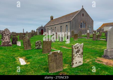 Chiesa di San Magnus a Birsay, Orcadi, Scozia. Foto Stock