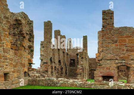 I resti del palazzo dell'Ear a Birsay, nelle Orcadi, in Scozia. Foto Stock