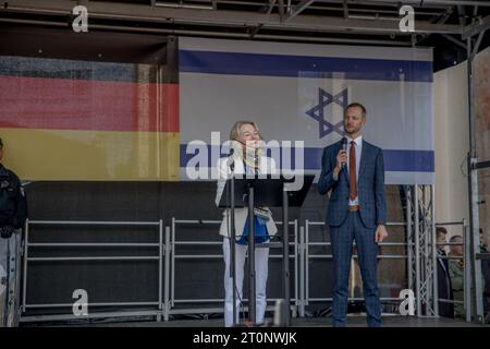 Berlino, Germania. 8 ottobre 2023. Ambasciatore degli Stati Uniti in Germania, Amy Gutmann. Crediti: ZUMA Press, Inc./Alamy Live News Foto Stock