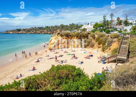 Praia da Oura Albufeira distretto di Faro Algarve, Portogallo, Europa Foto Stock