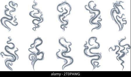 Segnali di fumo e vapore Illustrazione Vettoriale