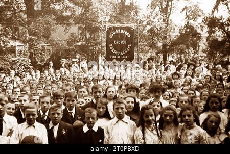 Sunday School Event, Old Radford, Nottingham, inizio anni '1900 Foto Stock