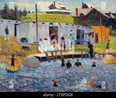 William James Glackens - The Bathing Hour, Chester, nuova Scozia - 1910 Foto Stock