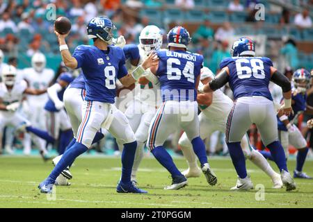 Miami, Florida, USA. 8 ottobre 2023. Miami Dolphins / New York Giants - NFL, Miami Gardens, Florida, USA 10/8/2023 Dolphins 31 NYG 16 foto: Chris Arjoon/Credit: CHRIS ARJOON/Alamy Live News Foto Stock