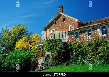 Il camino la costruzione di Punto, Punto camino sito storico dello Stato, Vermont Foto Stock