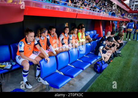 Barcellona, Spagna. 8 ottobre 2023. Partita di Liga F tra FC Barcelona Fem e Real Sociedad Fem all'Estadi Johan Cruyff, a Sant Joan Despi, Barcellona, Spagna, l'8 ottobre 2023. (Foto/Felipe Mondino) credito: Agenzia fotografica indipendente/Alamy Live News Foto Stock