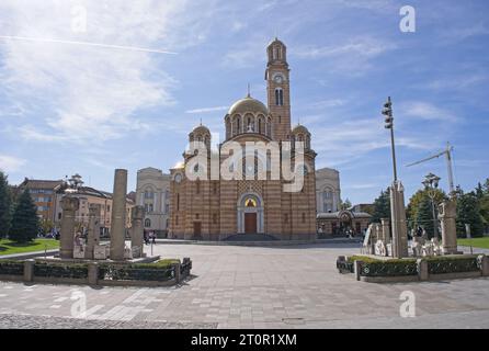 Banja Luka, Bosnia ed Erzegovina - 7 ottobre 2023: Cattedrale di Cristo Salvatore. Una passeggiata nel centro di Banja Luka. Srpska Repubblica di Bos Foto Stock