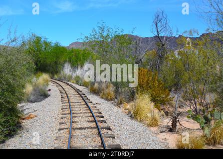 Vecchi binari dei treni, Tucson Arizona Foto Stock