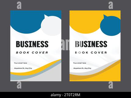 Modello di copertina del libro Business in A4. Può essere adattato a brochure, report annuale, poster, presentazione aziendale, portafoglio, volantino, banner Illustrazione Vettoriale