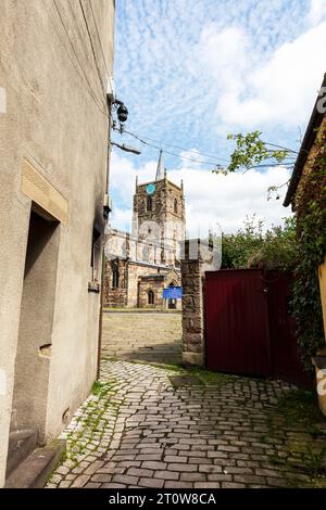 St Mary's Church, Wirksworth, Derbyshire, Inghilterra, Wirksworth Derbyshire, Peak District, Wirksworth UK, Wirksworth England, chiesa, chiese, Foto Stock