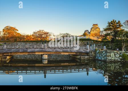 Castello di himeji, noto anche come Castello di White Egret o Castello di White Heron, a hyogo, giappone Foto Stock