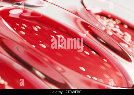 Capsule di Petri con agar sangue rosso contenente colonie di Staphylococcus aureus Foto Stock