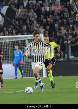 Torino, Italia. 7 ottobre 2023. Kenan Yildiz (Juventus FC) durante la Juventus FC vs Torino FC, partita di serie A A Torino, Italia, ottobre 07 2023 crediti: Agenzia fotografica indipendente/Alamy Live News Foto Stock