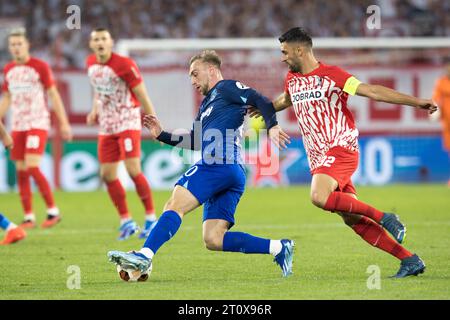 Jarrod BOWEN West Ham United lasciò in duello con Vincenzo GRIFO SC Freiburg Foto Stock