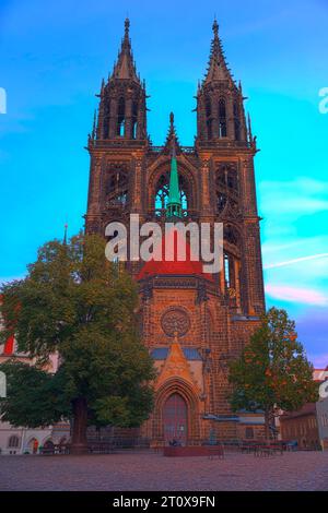 Cattedrale di Meissen, Domplatz, Meissen, Sassonia, Germania Foto Stock