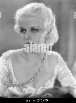 Bionda Bombshell JEAN HARLOW pubblicità Ritratto per UOMO DI FERRO 1931 Direttore TOD BROWNING romanzo W.R. BURNETT Universal Pictures Foto Stock