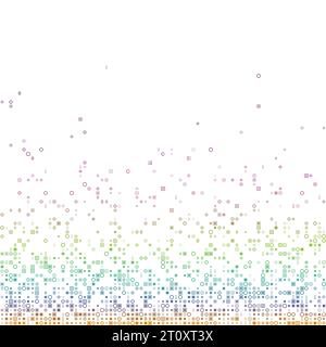 Accattivante sfondo della matrice geometrica con colori vivaci. Attraente illustrazione vettoriale quadrata. Illustrazione Vettoriale