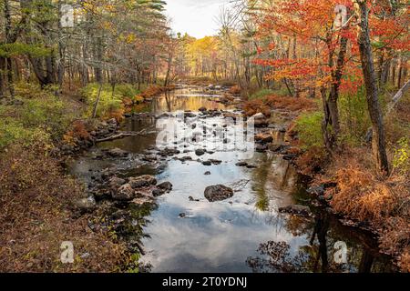 Area della diga di Birch Hill a Royalston, Massachusetts Foto Stock