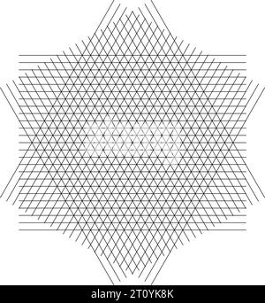 Ripetizione senza cuciture del vettore della griglia triangolare. Sottili linee sottili, reticolo minimalista delicato, mesh, rete, triangoli, esagoni. Astratto. Illustrazione Vettoriale