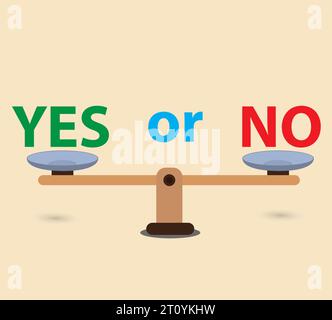 Sì o nessuna scelta. illustrazione vettoriale. Selezionare insieme di icone a croce. Selezionare il segno di spunta del simbolo destro. croce su sfondo bianco. Segno vettoriale isolato Illustrazione Vettoriale