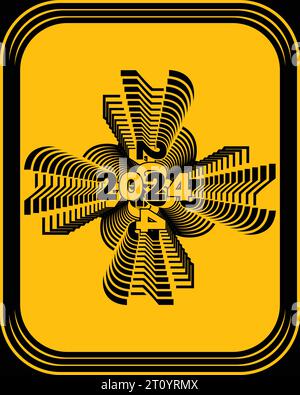 esplora l'arte del testo e dei numeri in una straordinaria composizione grafica con un potente alfabeto nero e i numeri di 20 Illustrazione Vettoriale