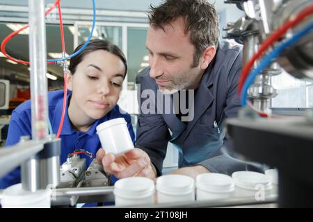 formazione professionale tecnica nell'industria Foto Stock