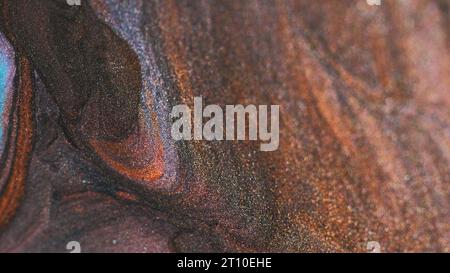 Sfondo astratto glitter inchiostro oro grigio marrone Foto Stock