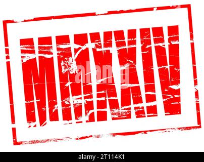 Composito digitale. Effetto timbro in gomma rossa con l'anno 2024 in numeri romani MMXXIV. gummi, stempel, Capodanno, Capodanno crediti: Imago/Alamy Live News Foto Stock