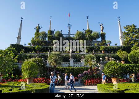 Teatro massimo - Giardino di Palazzo Borromeo, noto anche come giardini di Palazzo Borromeo a Isola bella, Lago maggiore, Stresa, Italia, Europa Foto Stock