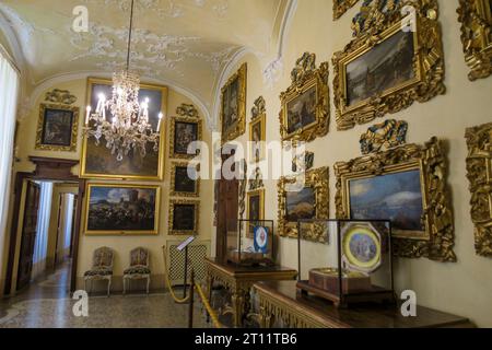 Palazzo Borromeo interno di Palazzo Borromeo a Isola bella, Lago maggiore, Lombardia, Italia, Europa Foto Stock