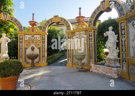 Giardino del Grand Hotel des Iles Borromees a Stresa, Italia, Europa Foto Stock